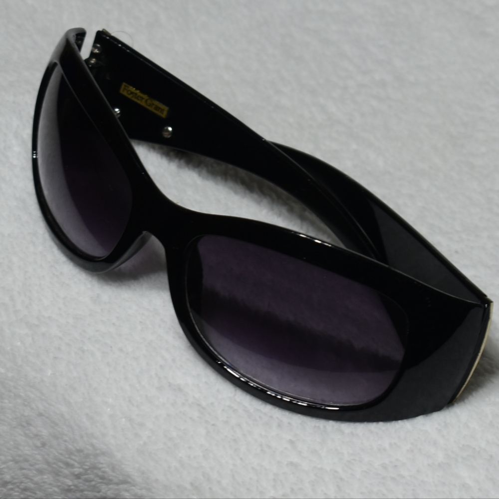 Vintage Foster Grant Black and Chrome Sunglasses